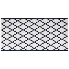 Outdoor Rug Navy and White 100x200 cm Reversible Design