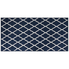 Outdoor Rug Navy and White 100x200 cm Reversible Design