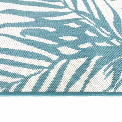 Outdoor Rug Aqua and White 80x150 cm Reversible Design