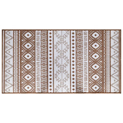 Outdoor Rug Brown and White 80x150 cm Reversible Design