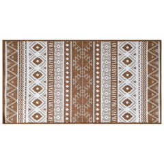 Outdoor Rug Brown and White 80x150 cm Reversible Design