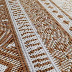 Outdoor Rug Brown and White 80x250 cm Reversible Design