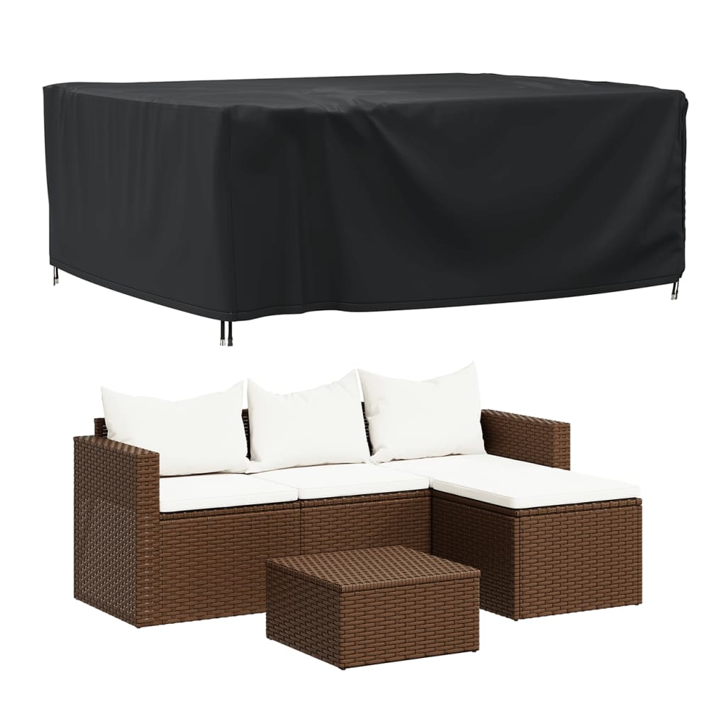 Garden Furniture Cover Black 200x160x70 cm Waterproof 420D